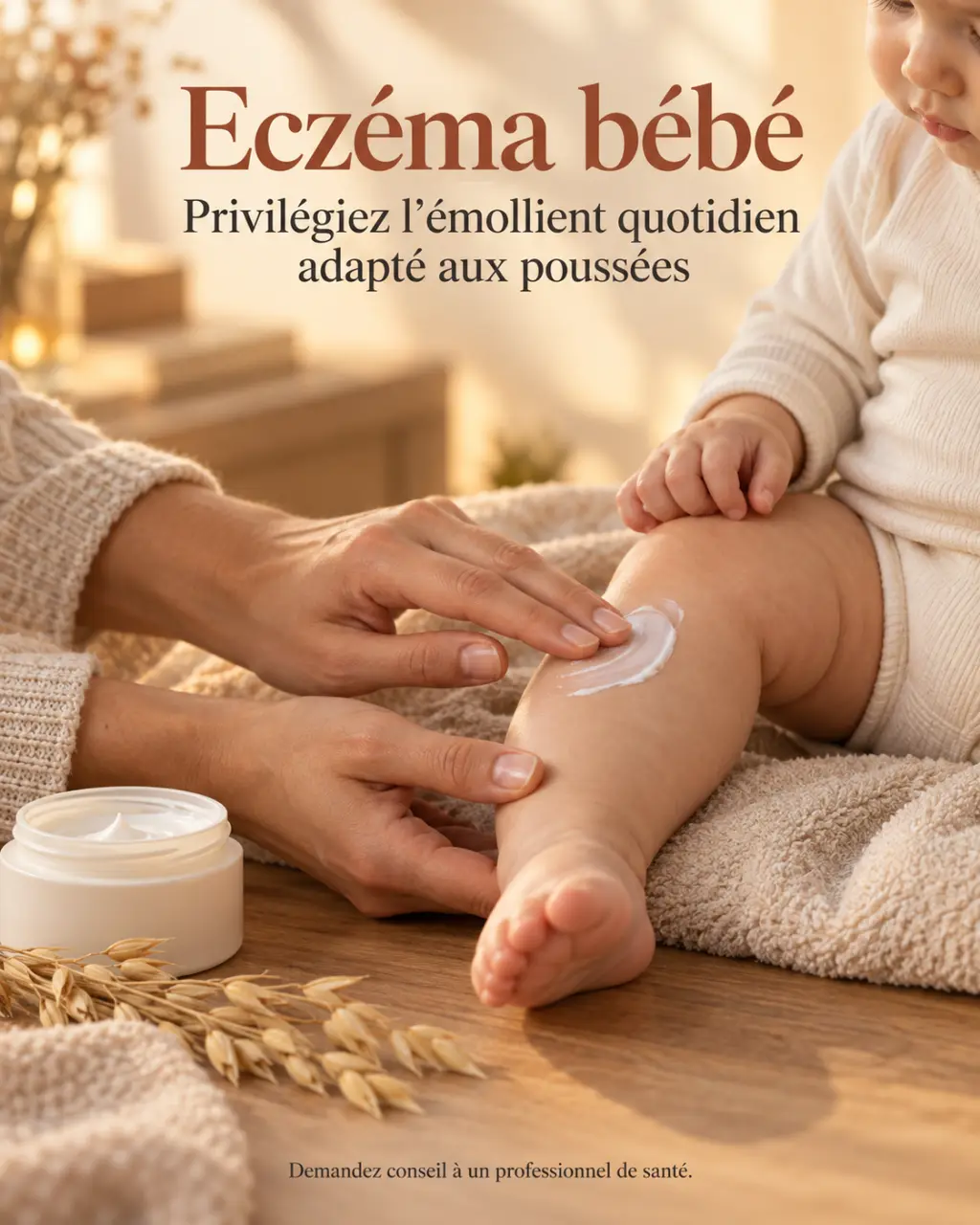 Meilleure crème eczéma bébé : privilégiez l’émollient quotidien adapté aux poussées