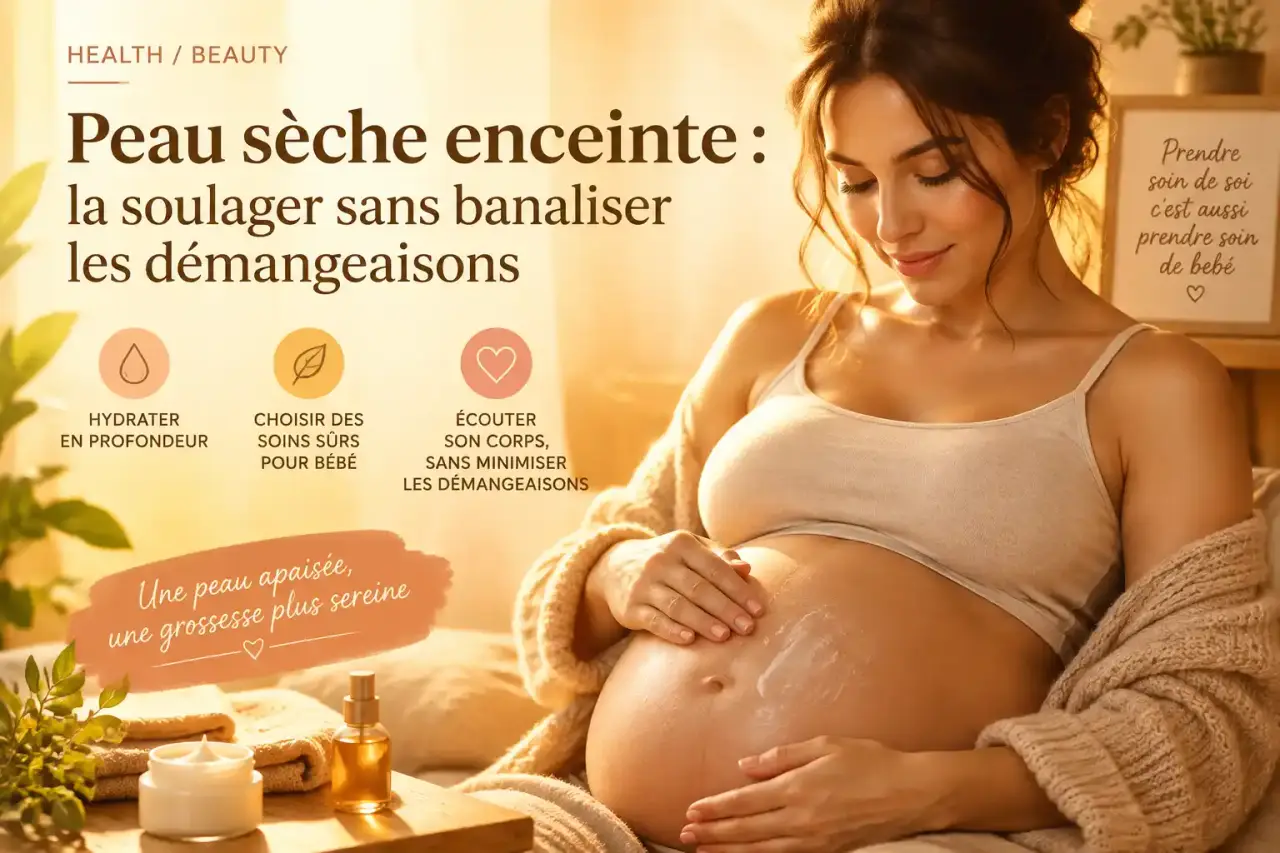 Peau sèche enceinte : la soulager sans banaliser les démangeaisons