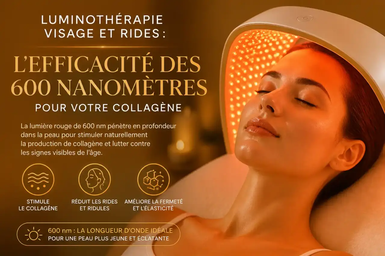 Luminothérapie visage et rides : l'efficacité des 600 nanomètres pour votre collagène