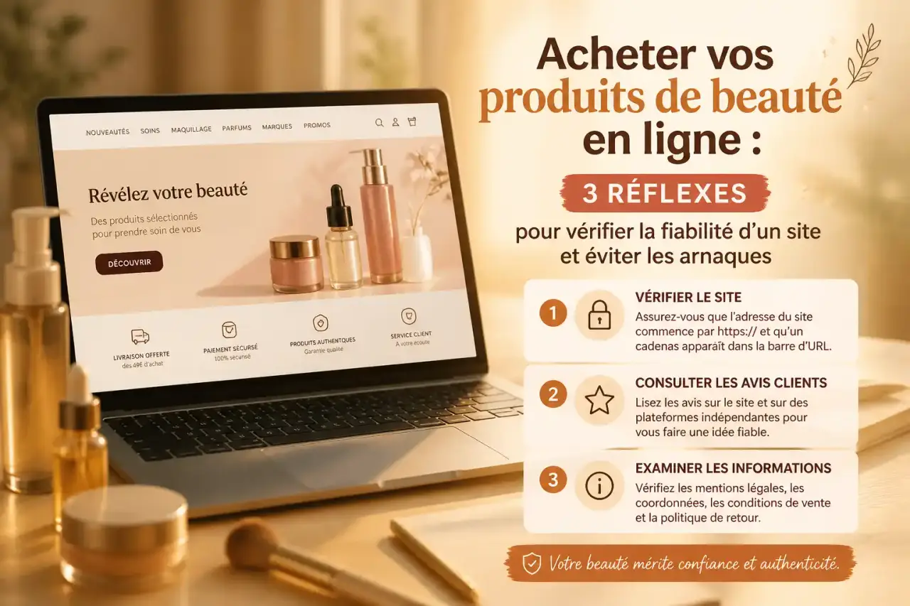 Acheter vos produits de beauté en ligne : 3 réflexes pour vérifier la fiabilité d'un site et éviter les arnaques
