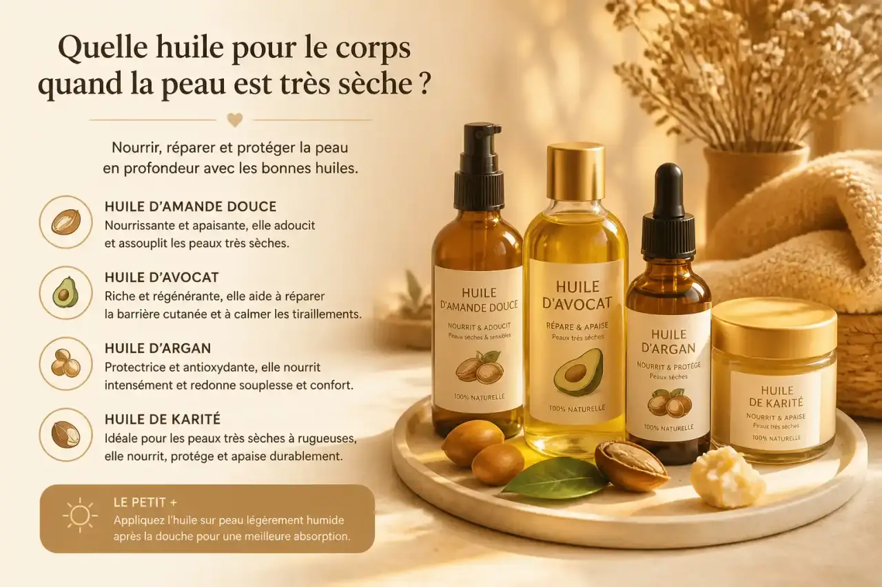 Quelle huile pour le corps quand la peau est très sèche ?