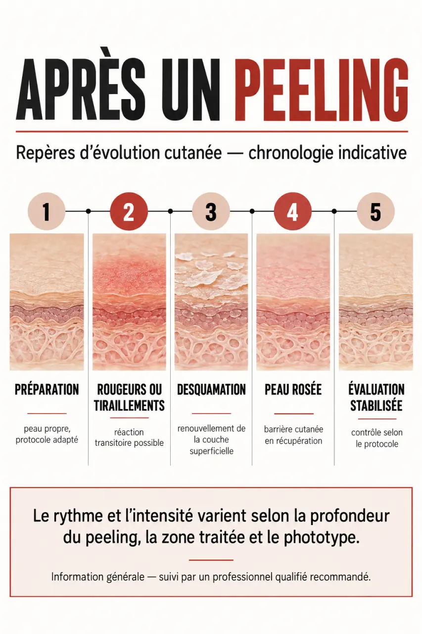 Avant apres peeling : évolution de la peau de la préparation à la stabilisation du résultat
