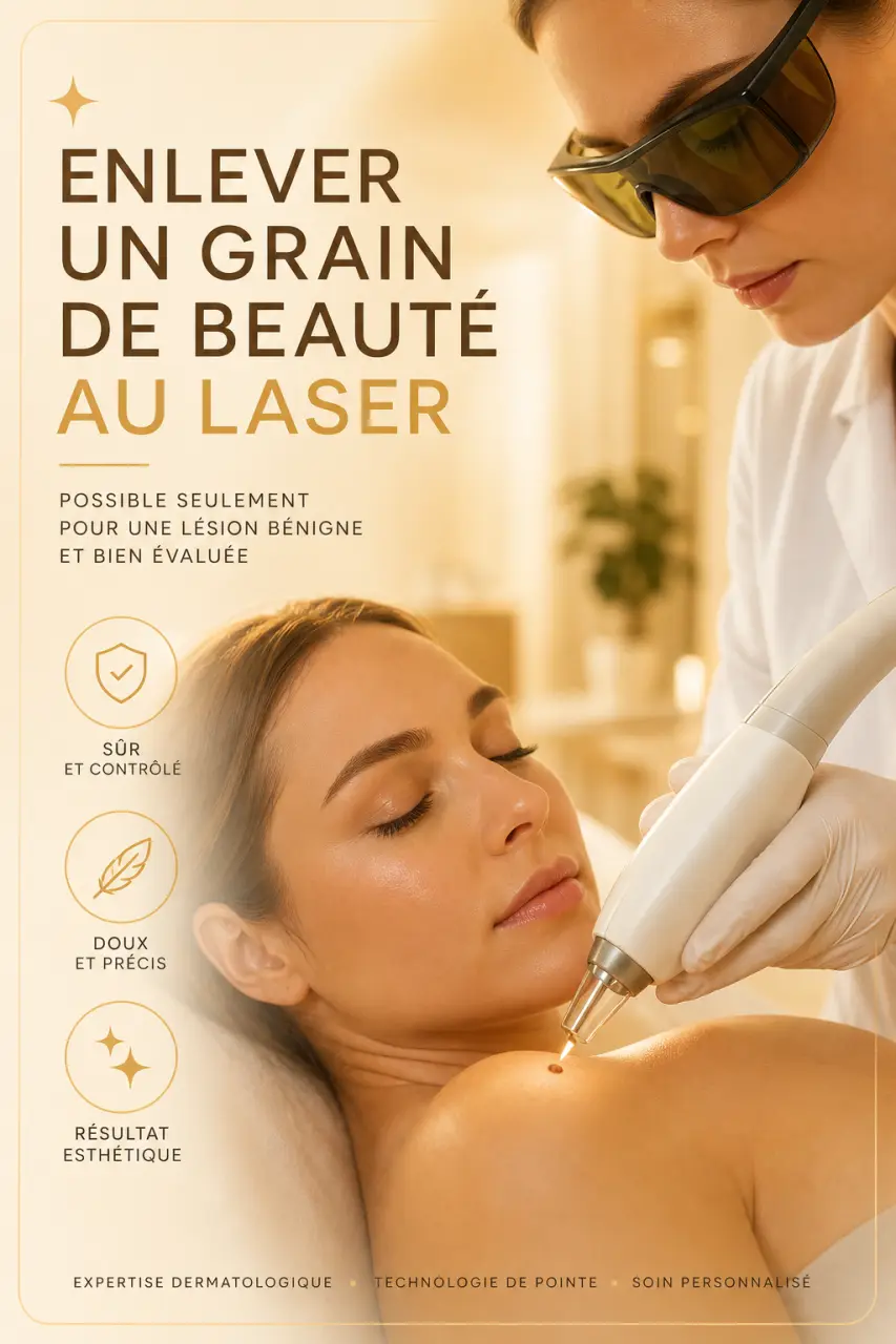 Enlever un grain de beauté au laser : possible seulement pour une lésion bénigne et bien évaluée