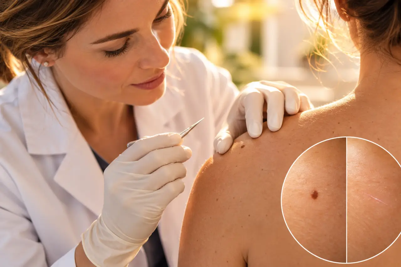Enlever un grain de beauté : un geste court, une cicatrice à anticiper