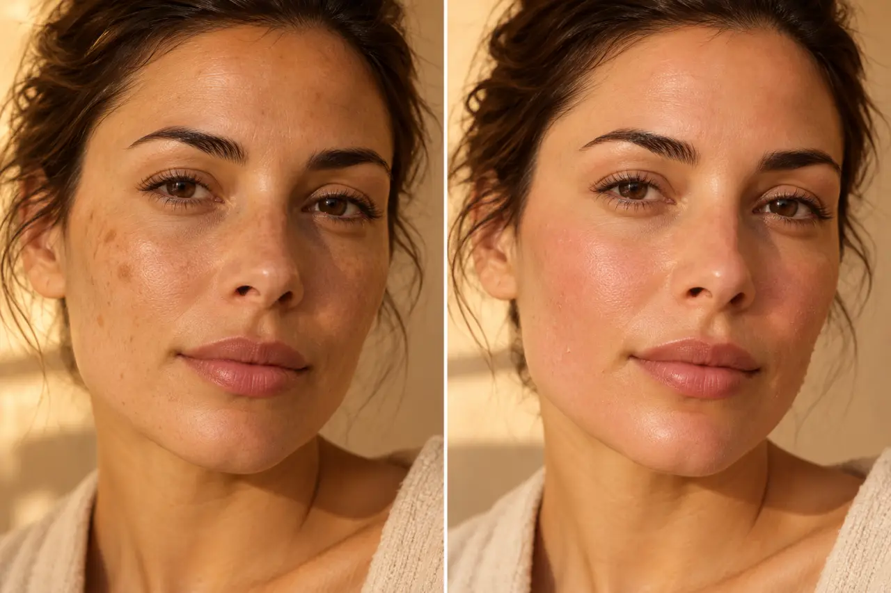 Avant/après peeling : un teint plus uniforme, mais des suites à anticiper
